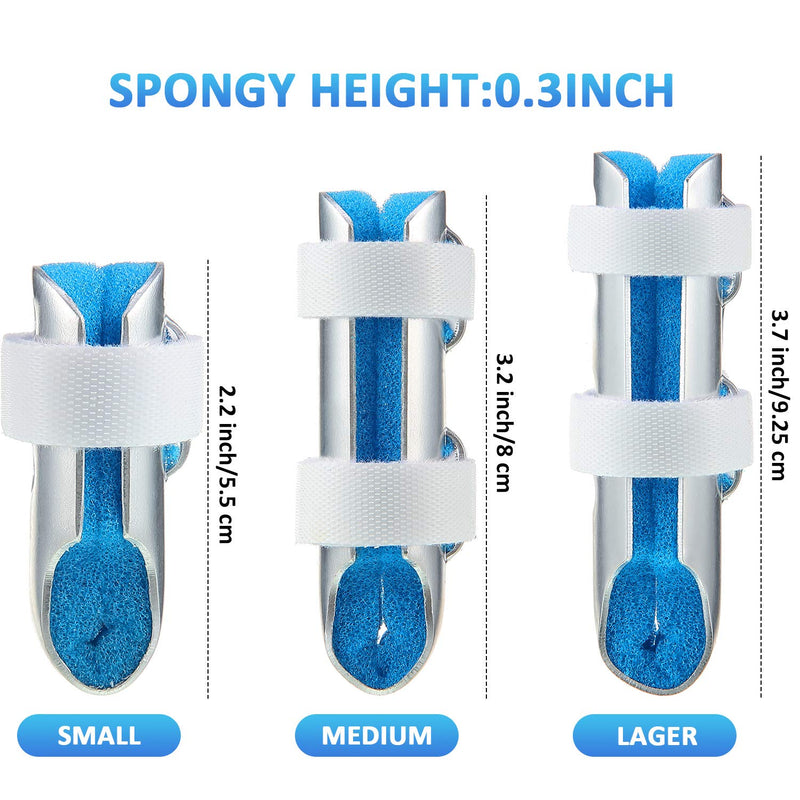 6 Pieces Finger Splints Metal Finger Support Finger Stabilizer for Adults and Children Finger Knuckle Joint Fixation, 3 Sizes (Blue) Blue - NewNest Australia
