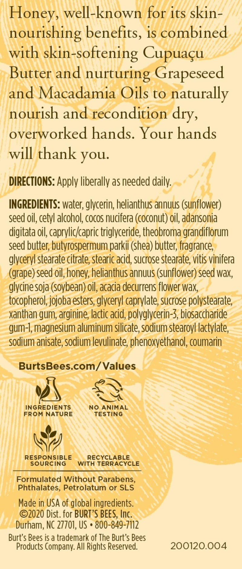 Burt's Bees Honey and Grapeseed Hand cream, 73.7g - NewNest Australia