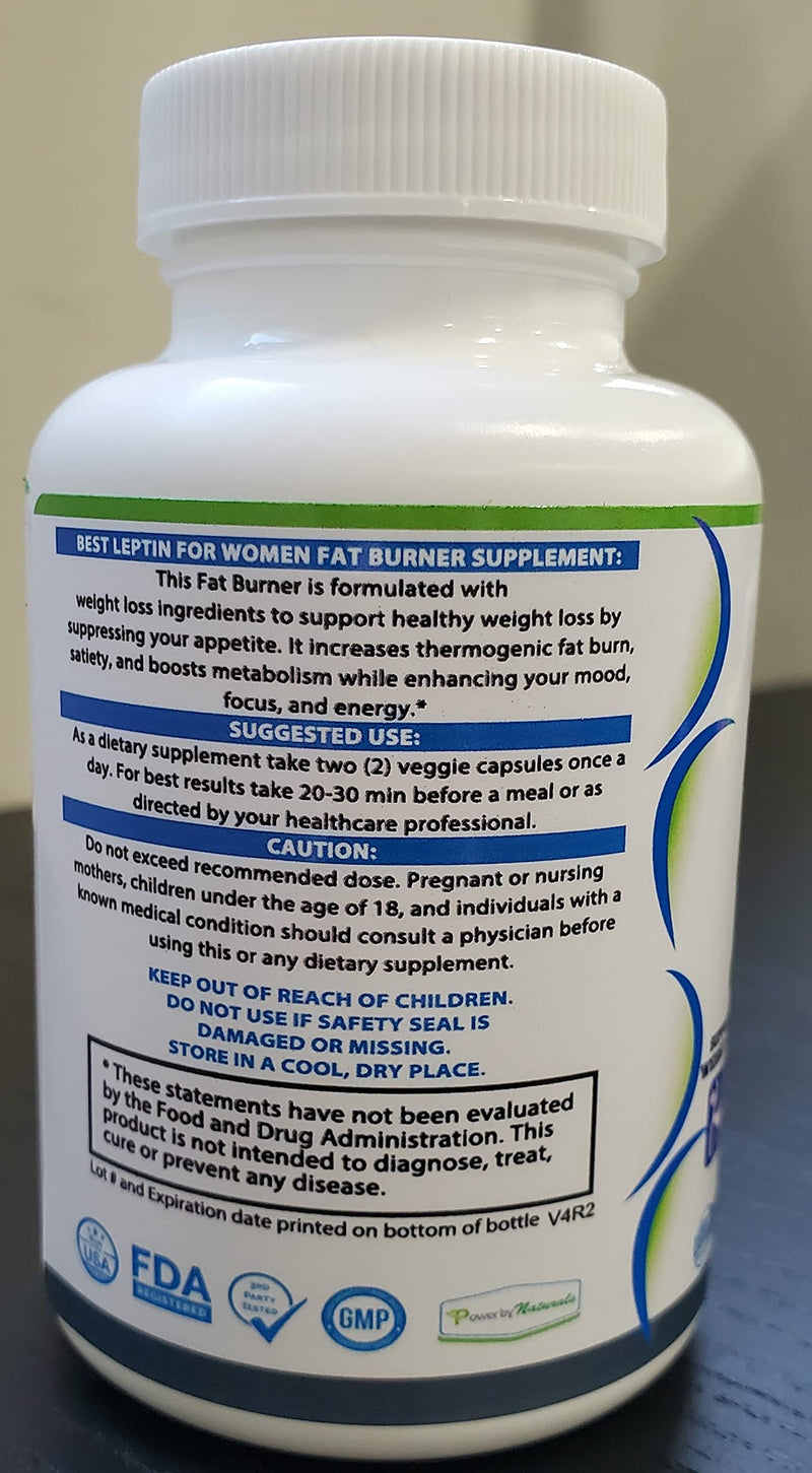 Power By Naturals - Leptin Burn for Women - Natural Appetite Suppressant, Metabolism Booster for Weight Control Diet Pills- Leptin Supplements - 60 Capsules - Fat Burner Weight Loss Pills for Women - NewNest Australia
