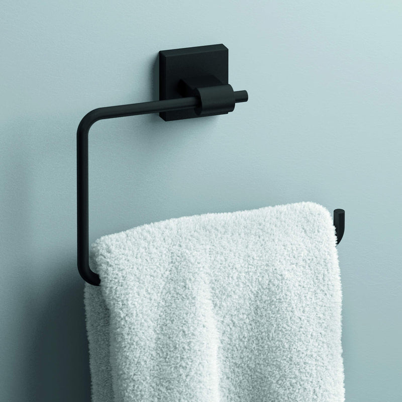 Franklin Brass MAX46-FB Maxted Towel Ring, Matte Black - NewNest Australia