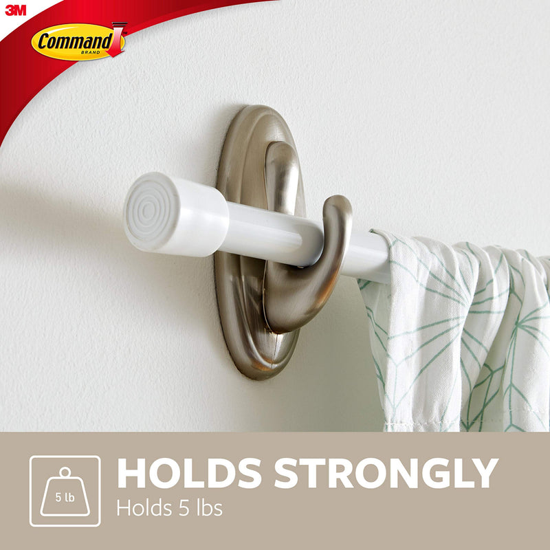 Command Traditional Wall Hook, Total 4 Hooks with 8 Command Strips, 4 Pack of 1 Hook, Decorate Damage-Free - NewNest Australia