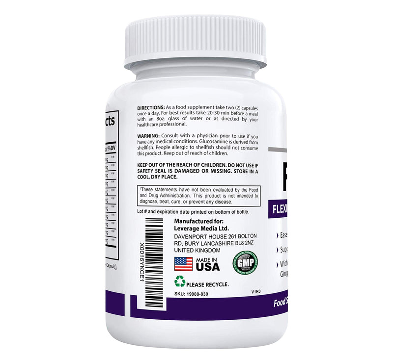FlexiPro #1 Natural Pain Supplement | 11-in-1 Stiffness, Mobility & Flexibility Support | Turmeric, MSM, Ginger, Chondroitin, Boswellia & Bromelain | 60 Vegetable Caps - NewNest Australia