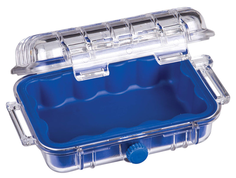 Flambeau Outdoors 102HD HD Tuff Box 100 with Zerust Anti-Corrosion Liner, Dry Box Storage, X-Small, Blue/Clear - NewNest Australia