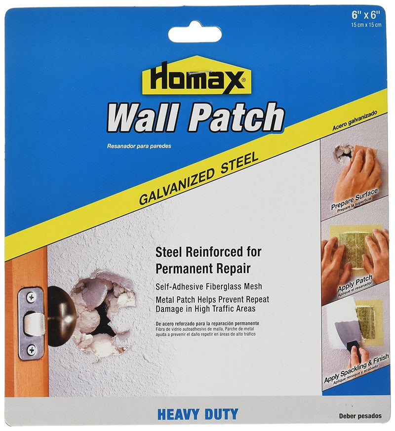 Homax Group 5506 Heavy Duty Self Adhesive Wall Repair Patch, 6-Inch x 6-Inch (4) 4 - NewNest Australia