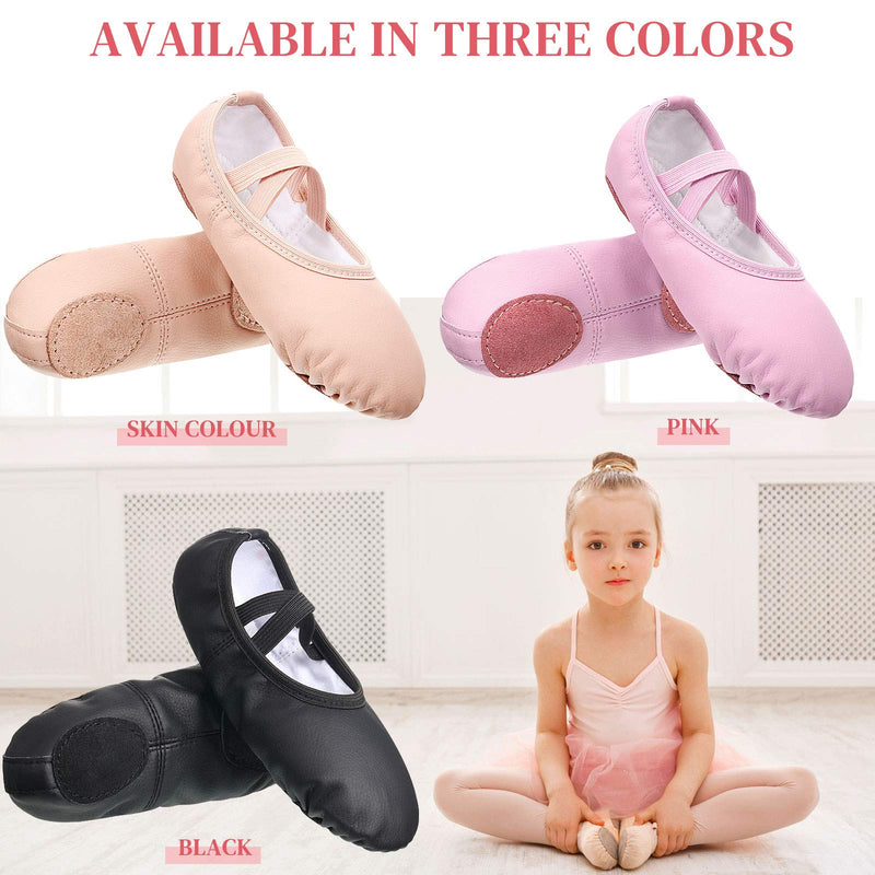 SATINIOR 3 Pairs Ballet Shoes for Girls Toddlers Practice Shoes Ballet Shoe Yoga Shoes 3 Colors Ballet Slippers Flats for Toddler Kids Dancing 13 Little Kid Black, Pink and Beige - NewNest Australia