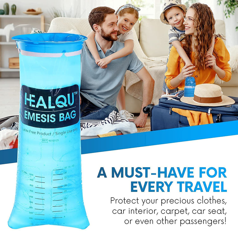 Hospital Vomit Bags - 12 Pack 1000ml Car Throw Up Bag - for Airsick Travel & Motion Sickness - Leak Resistant Medical Grade Puke Bag - Disposable Barf Bags Throw Up, Nausea 12 Count (Pack of 1) - NewNest Australia