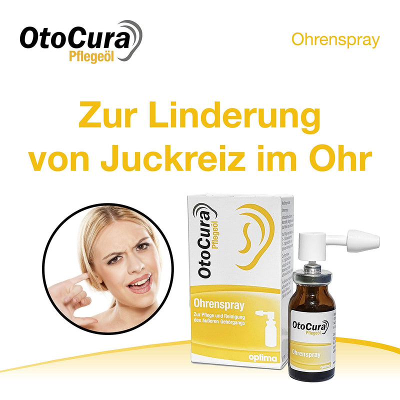 OtoCura ear spray 10 ml, ear cleaner made from olive oil, almond oil and calendula oil for ear cleaning and care of the external ear canal - NewNest Australia
