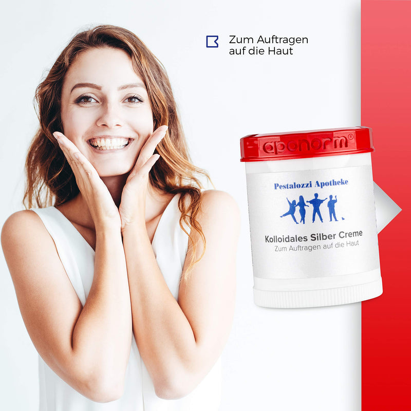Colloidal silver cream (50 g) from pharmacy production - moisturizing, high quality - proven original recipe silver cream Pestalozzi-Apotheke 50.0 grams - NewNest Australia