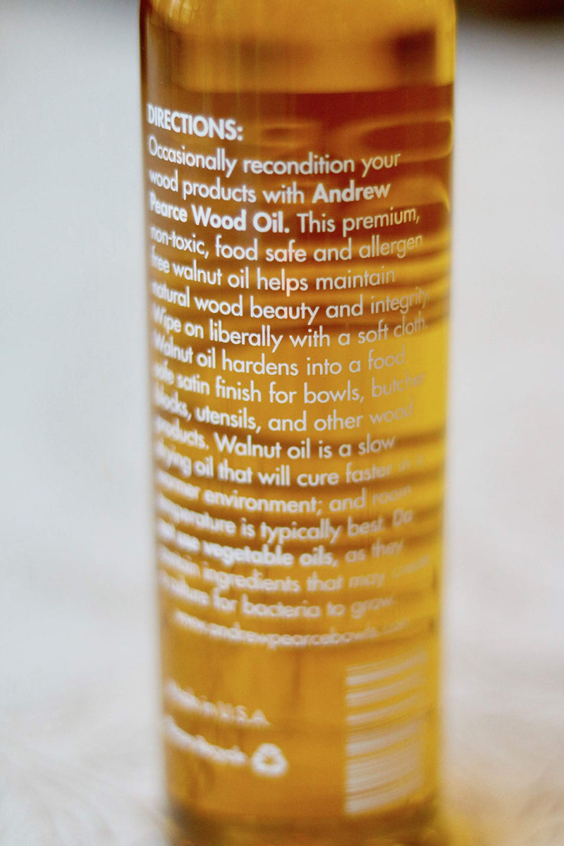 Andrew Pearce Premium Walnut Wood Oil Bowl Conditioner 8oz - Wooden Bowl and Cutting Board Oil - NewNest Australia