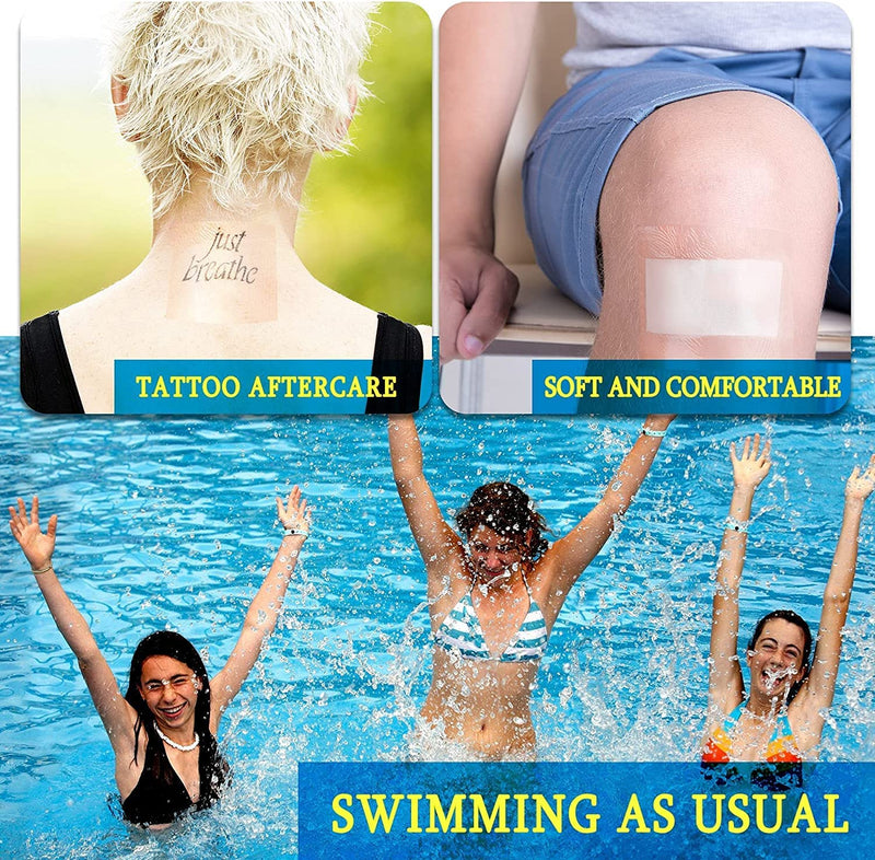 10 Cm X 10 M Waterproof Transparent Bandage With 5 Pieces Waterproof Plasters, Self-Adhesive Bandage Tattoo, Waterproof Plasters After Surgery, Medical Plaster, Waterproof Plaster Roll, Wound Pad - NewNest Australia