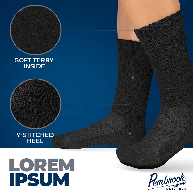 Pembrook Diabetic Socks for Men and Women - Non Binding Socks Women | Neuropathy Socks for Men and Neuropathy Socks for Women | Edema Socks for Diabetics Women | Diabetic socks Women Medium 2 Black / 2 Grey / 2 White - NewNest Australia
