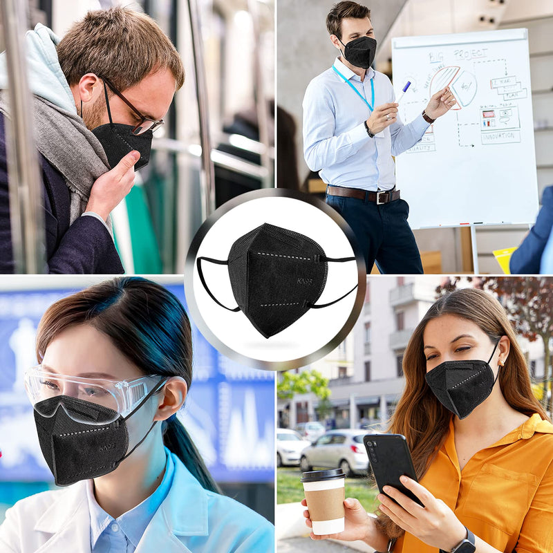 KN95 Face Mask 60 Pack, BLScode Individually Wrapped 5-Layer Breathable Mask with Comfortable Elastic Ear Loops, Filter Efficiency≥95% - NewNest Australia