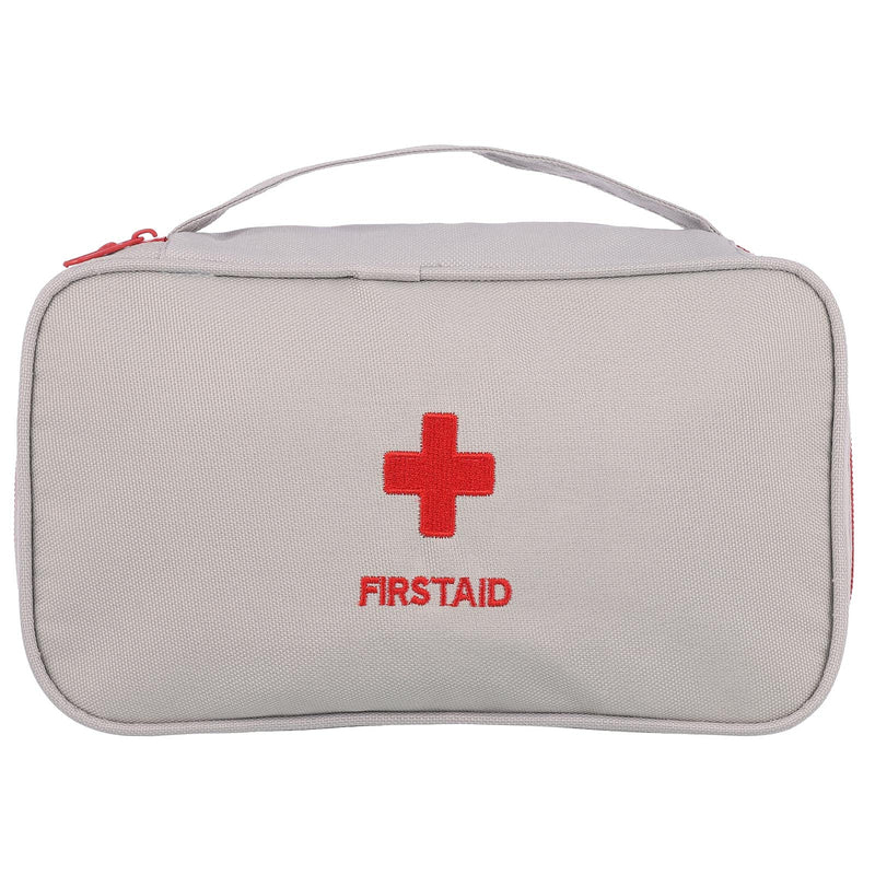 upain First Aid Bag Empty Small Medical Kit Pouch Travel Emergency Pouch Lightweight Medicine Storage Bag Multifunctional Layered for Emergency Home Office Car Outdoors Boat Camping Hiking Grey - NewNest Australia