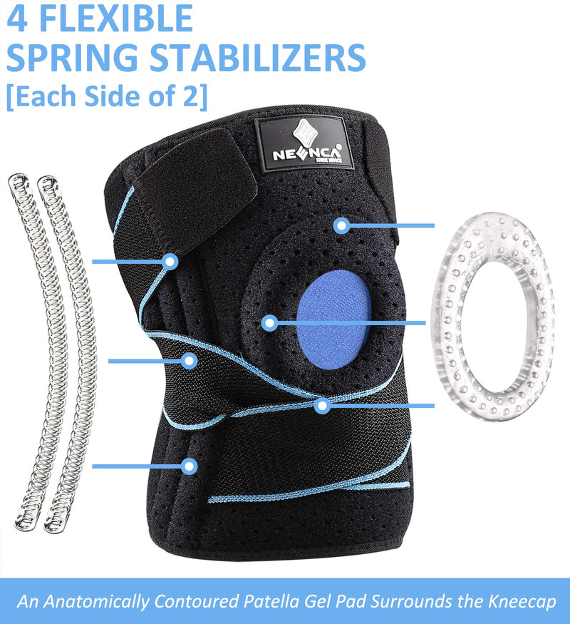NEENCA Knee Brace with Side Stabilizers & Patella Gel Pads, Adjustable Compression Knee Support Braces for Knee Pain, Meniscus Tear,ACL,MCL,Arthritis, Joint Pain Relief,Injury Recovery-4 Sizes. AC-54 XX-Large - NewNest Australia