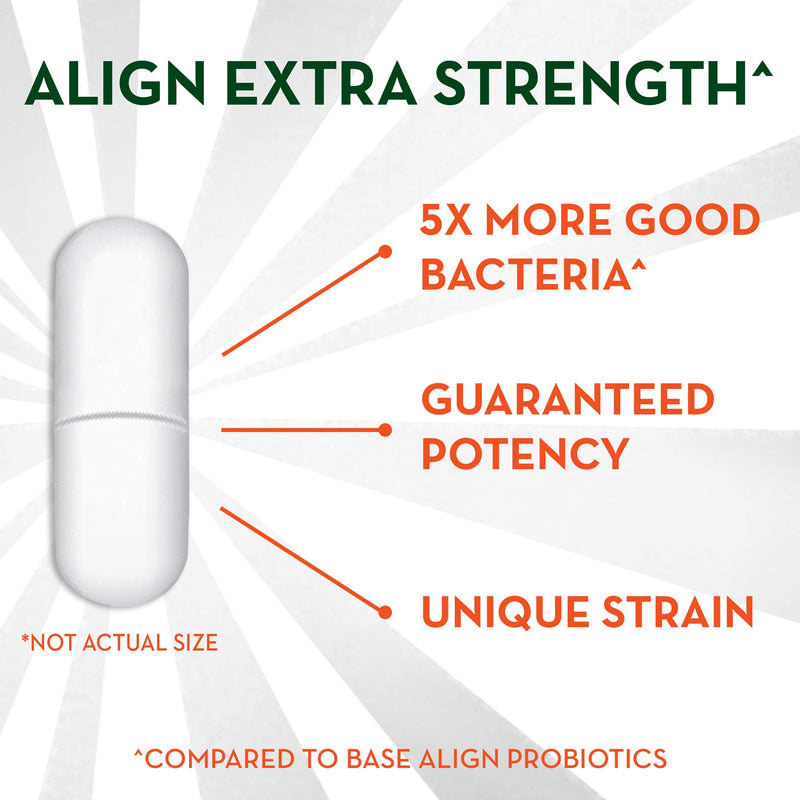 Align Probiotic Extra Strength, #1 Doctor Recommended Brand, 5X more good bacteria to Help support a healthy digestive system, 21 Capsules Extra Strength Probiotic - 21 Capsules - NewNest Australia