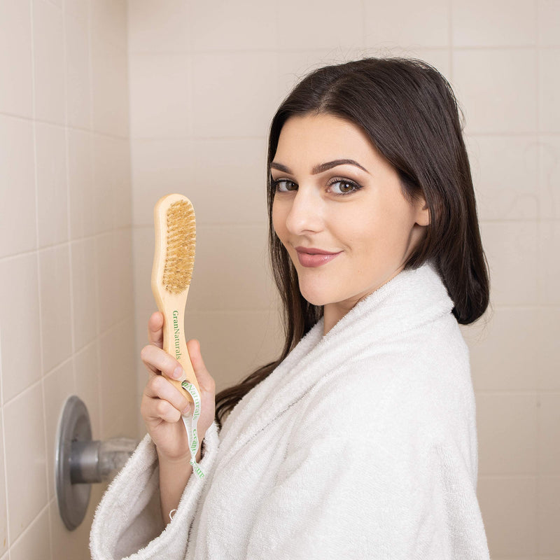 GranNaturals Wooden Nail Brush - Nail Cleaner Tool for Fingernail, Toenail - Dry Clean Scrubber with Thick Bristles and Wood Handle - Manicure and Pedicure Supplies for Gardeners, Mechanics, Salon - NewNest Australia
