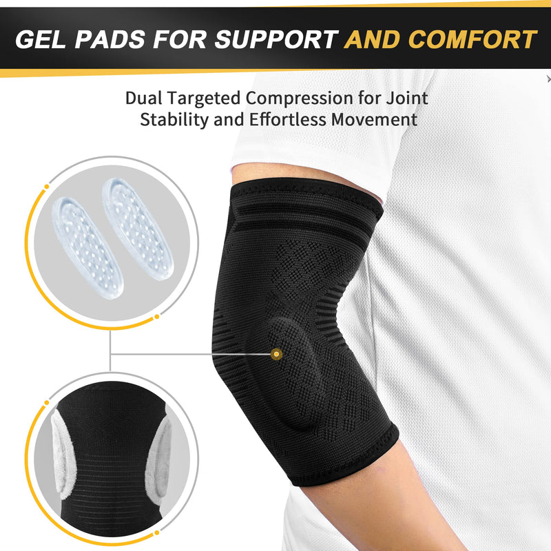 Cambivo 2 X Elbow Brace, Elbow Bandage For Men And Women, With Gel Padding, Pain Relief For Tennis Elbow, Golfer'S Elbow, Tendonitis, Suitable For Tennis, Golf, Basketball - NewNest Australia