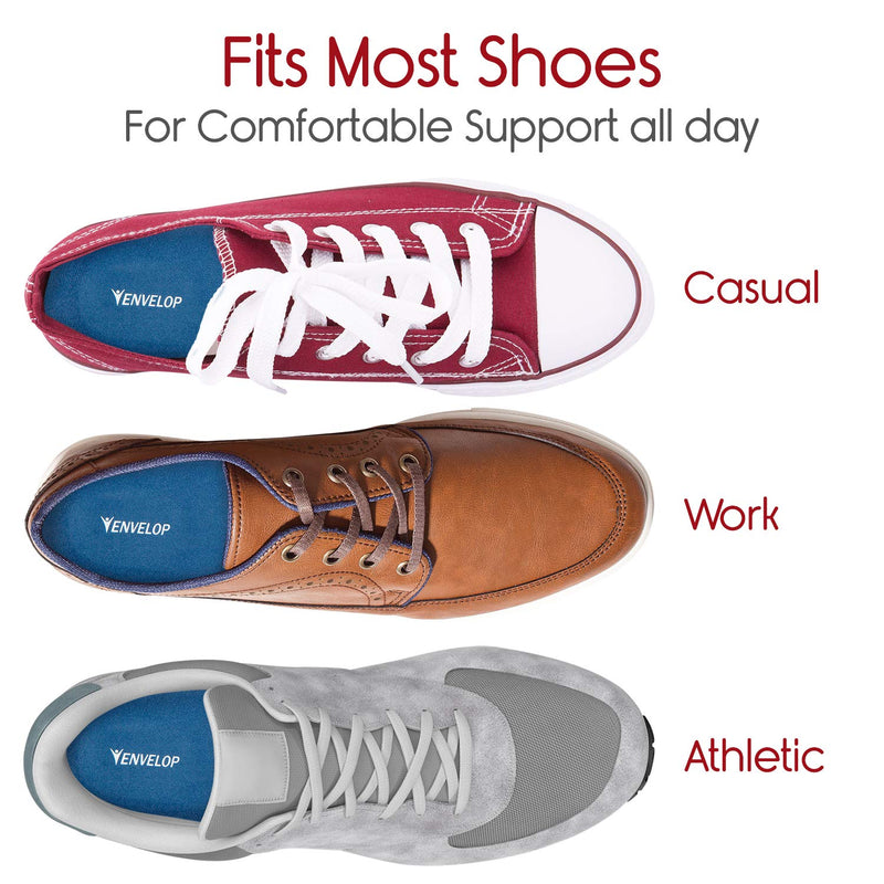 Envelop Full Length Orthotic Insoles - Foot Comfort for Men and Women - Shoe Insert for Plantar Fasciitis Pain Relief US Men's (11.5 - 13.5) Women's (13 - 15) US Men's (11.5 - 13.5) Women's (13 - 15) - NewNest Australia