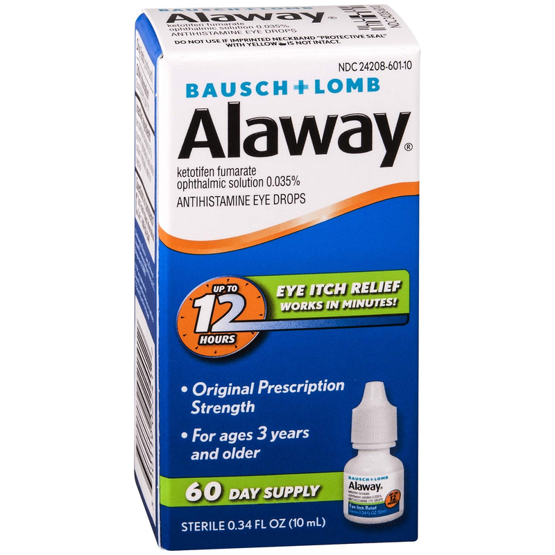 Bausch + Lomb Alaway Antihistamine Eye Drops, 0.34 Ounces/10 mL 0.34 Fl Oz (Pack of 1) - NewNest Australia
