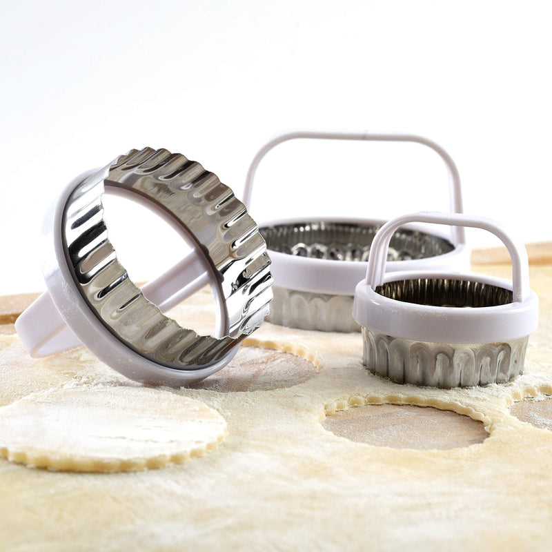 NewNest Australia - Norpro 3490, Metallic, Scallop Biscuit/Cookie Cutter, Set of 3, One Size 