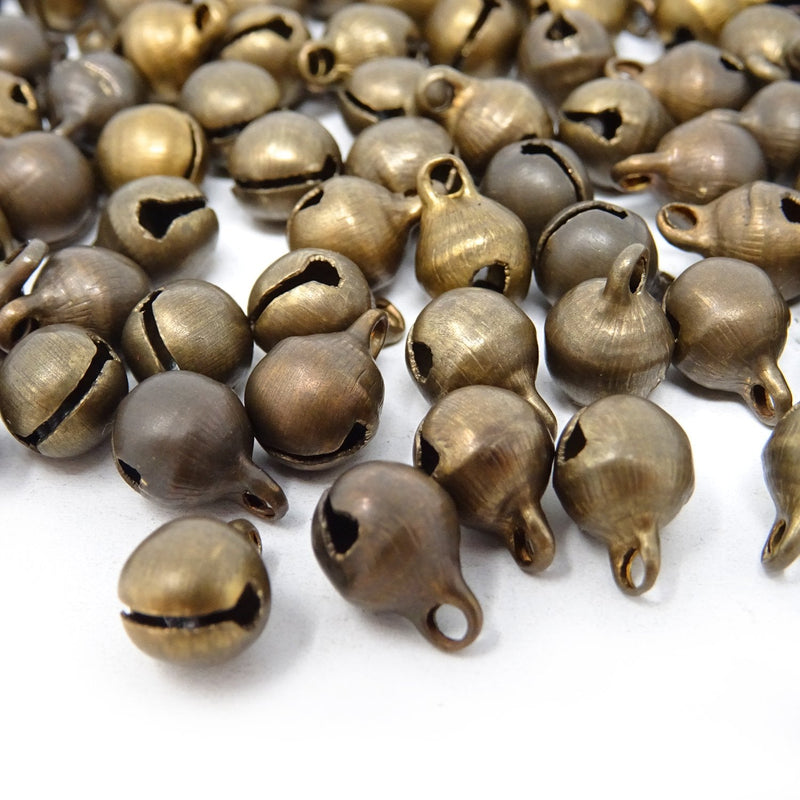 Honbay 100pcs 6mm Fashion Bronze Jingle Bell/Small Bell/Mini Bell for DIY Bracelet Anklets Necklace Knitting/Jewelry Making - NewNest Australia