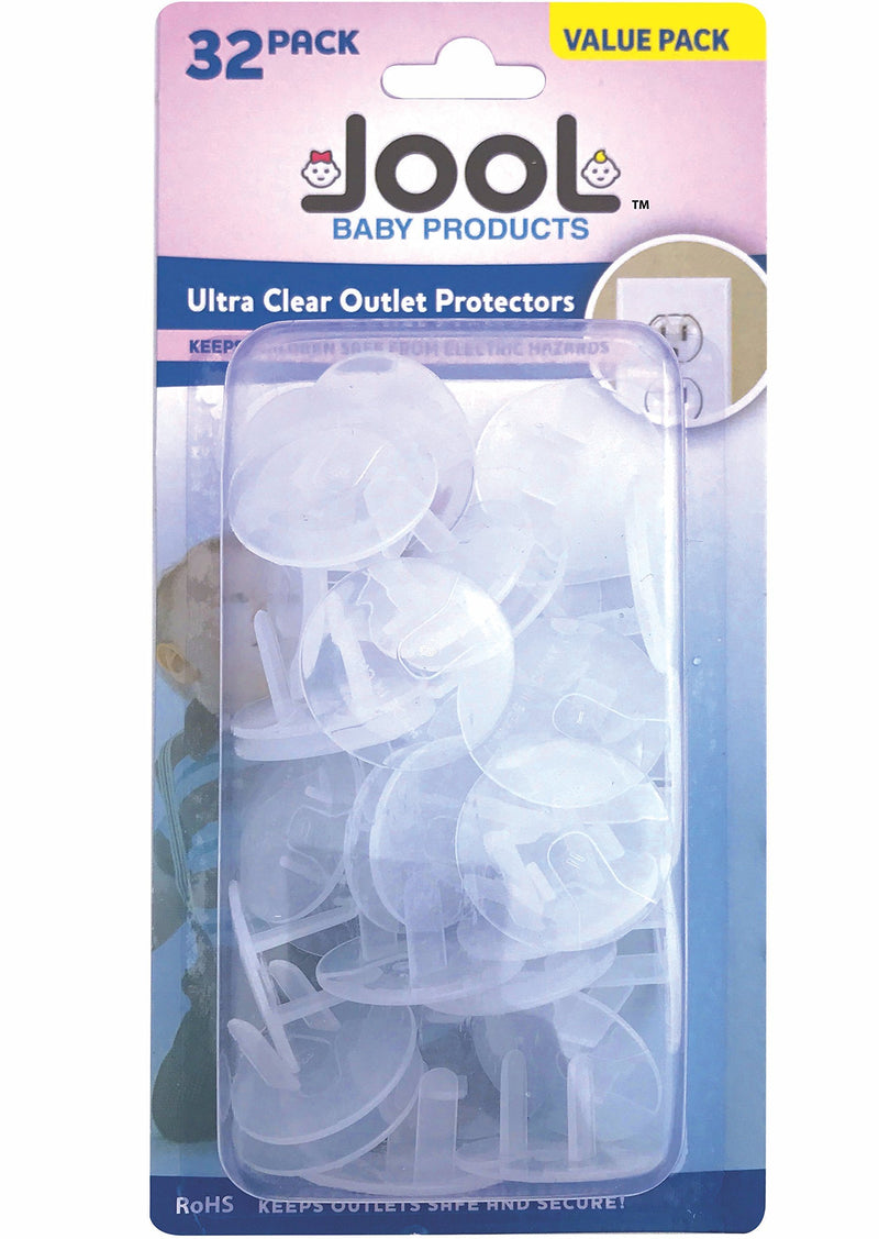 Outlet Plug Covers (32 Pack) Clear Child Proof Electrical Protector Safety Caps - Jool Baby - NewNest Australia