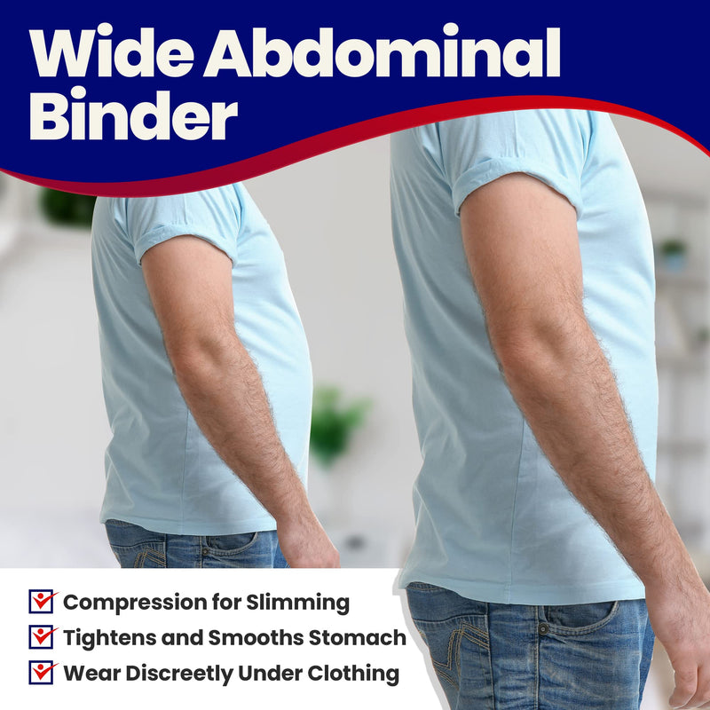 Wide Abdominal Binder Belly Wrap – Plus Size Postpartum Tummy Tuck Belt Provides Slimming Bariatric Stomach Compression or to Help Hernia or Post Surgery Healing & Support Black (XXL/3XL) XXL/3XL - NewNest Australia
