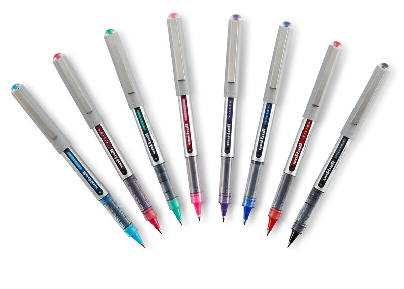 uni-ball Vision Rollerball Pens Fine Point, 0.7mm, Black, 12 Pack 1 - NewNest Australia
