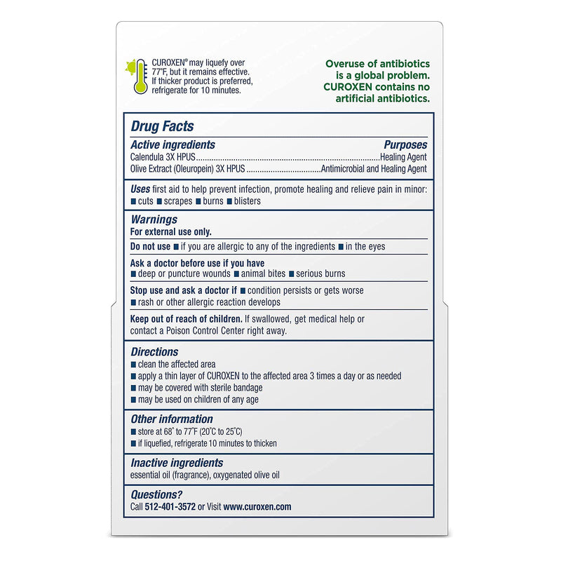 CUROXEN First Aid Antibiotic Ointment, 0.5oz | All-Natural & Organic Ingredients (0.5oz Vertical) - NewNest Australia