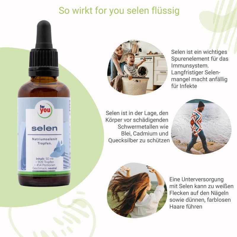 selenium drops | With lactic acid for ideal absorption | 200µg sodium selenite of which 100µg bioactive selenium per 2 drops - high bioactivity | Laboratory-tested premium active ingredient - NewNest Australia