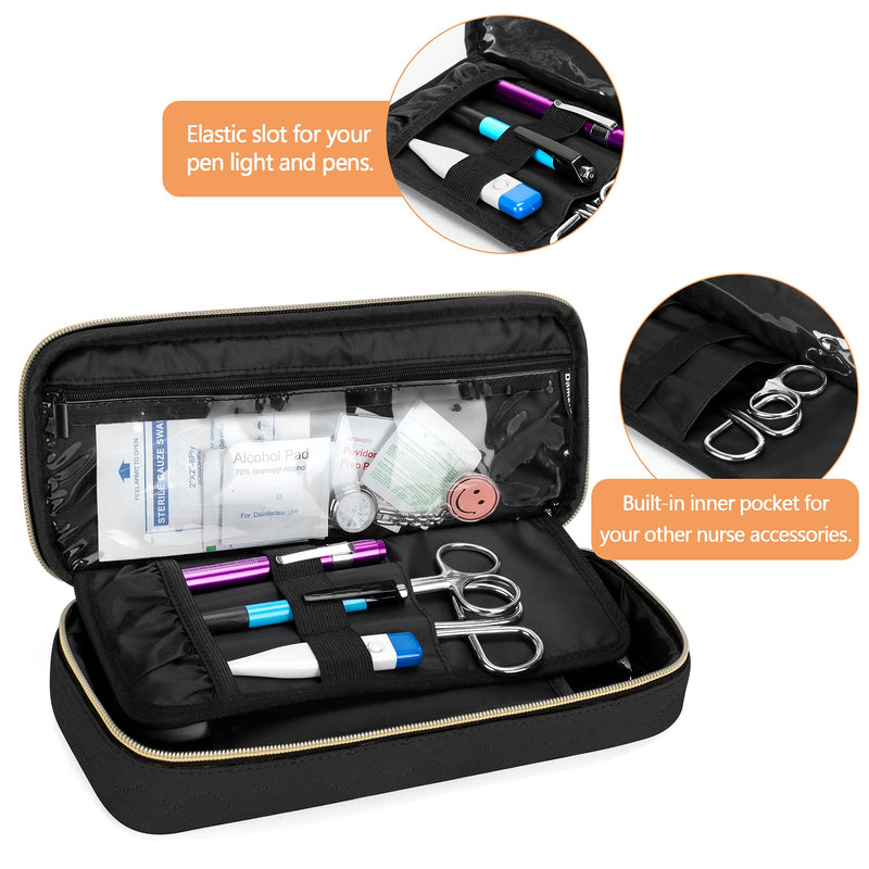 Damero Protective Stethoscope Case Compatible with 3M Littmann/ADC/Omron Stethoscope, Stethoscope Carrying Bag Travel Case for Nurse Accessories, Black - NewNest Australia