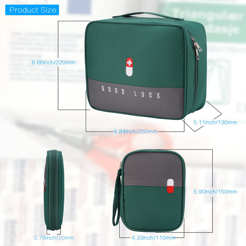 2 Pcs First Aid Bag Empty, Waterproof Medical Bag, 2 Size Travel Medicine Bag, Medicine Storage Bag Built-in Compartment, Portable Medicine Bag for Travelling Camping Home Hiking - NewNest Australia