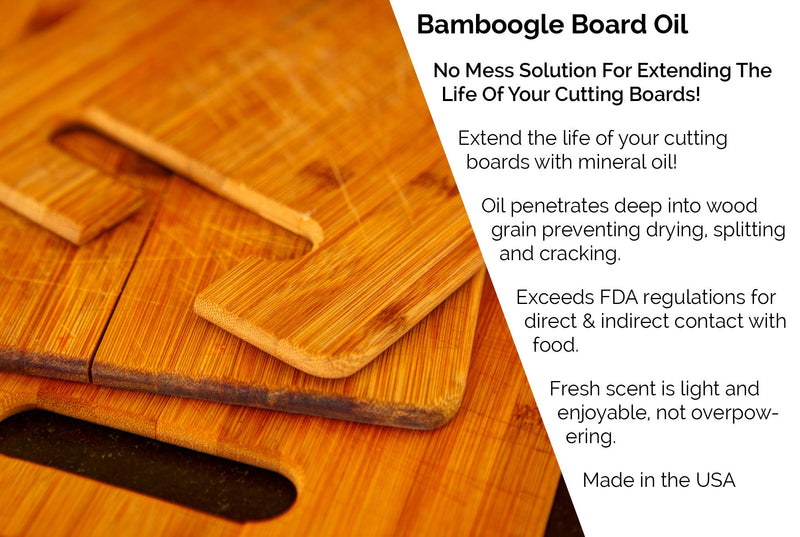 Bamboogle Butcher Block Mineral Oil - 2 Pack - No Mess Easy Applicator, white (VC2P-CBO-5) - NewNest Australia