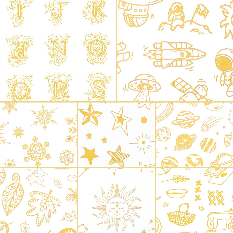 OLYCRAFT 8PCS Self-Adhesive Stickers Mixed Style Decorative Star Snowflake Stickers for Personalize Hand Account Photo Frame Album Laptop Water Bottle Scrapbook Decoration Cosmos Gold - NewNest Australia