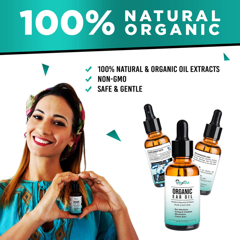 Natural Mullein Ear Wax Removal Oil & Cleaner with Garlic | Pain & Earache Drops | Earwax Softener, Moisturizer & Allergy Soothing | Tinnitus, Itching, Ringing, Infections & Clogged Ears Relief - NewNest Australia
