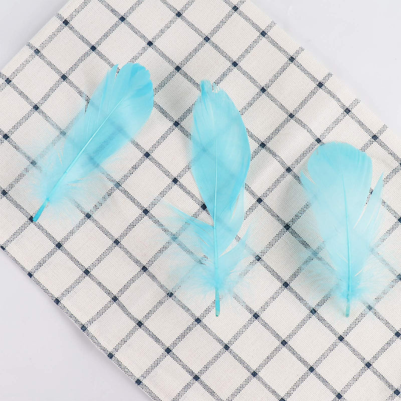 HaiMay 450 Pieces Blue Feathers for Craft Wedding Home Party Decorations, 3-5 Inches Blue Craft Feathers Peacock Blue - NewNest Australia