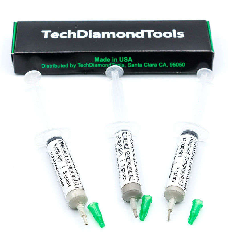 TechDiamondTools Kit of 3 Diamond Polishing Compound Polishing Paste 5000 14000 50000 Grit for Marble Glass Metal Rock Jewelry Resin Silver Gemstone with 10% of Diamond Powder USA Made 50000 14000 5000 grit - NewNest Australia