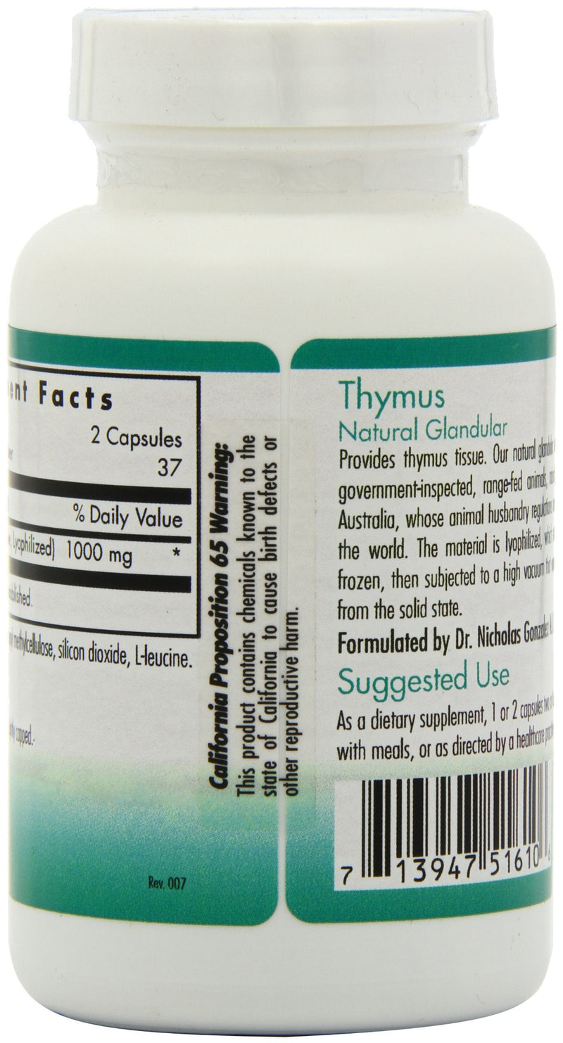 NutriCology Thymus - Natural Glandular, Immune Support - 75 Vegicaps - NewNest Australia
