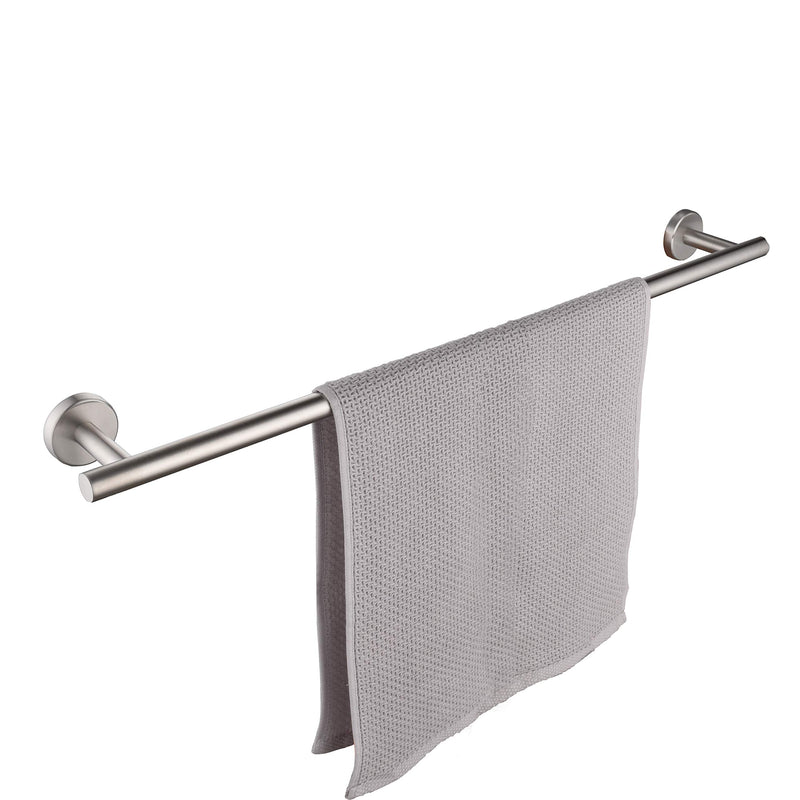 JQK Bath Towel Bar, 24 Inch Stainless Steel Towel Rack Bathroom, Towel Holder Brushed Finished Wall Mount, Total Length 27 Inch, TB110L24-BN - NewNest Australia