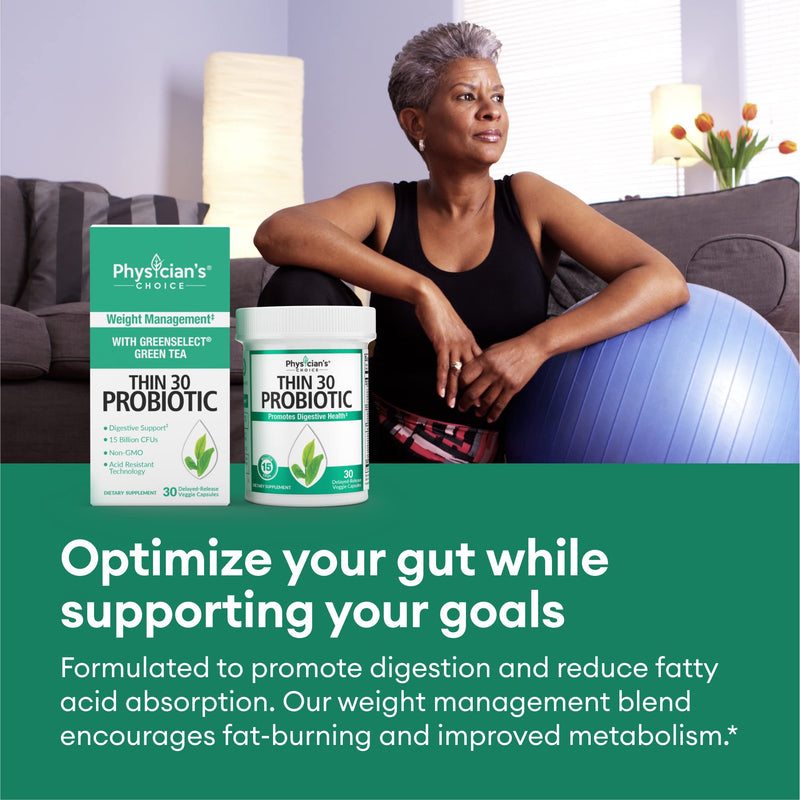 Probiotics for Weight Loss Support & Detox Cleanse - Lactobacillus Gasseri + 5 Probiotic Strains, Apple Cider Vinegar, Green Tea Extract, Cayenne - Probiotic for Women & Men - 30 Capsules - NewNest Australia