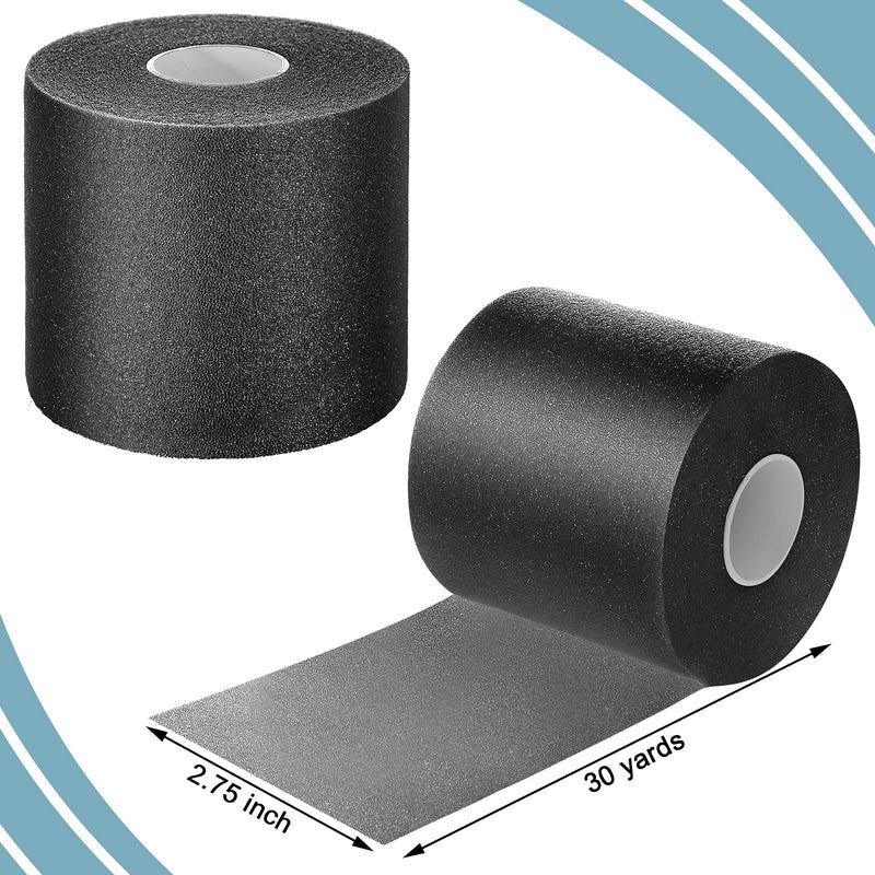 4 Pieces Foam Underwrap Athletic Foam Tape Sports Pre Wrap Athletic Tape for Ankles Wrists Hands and Knees(Black,2.75 Inches x 30 Yards) Black 2.75 Inch x 30 Yards - NewNest Australia