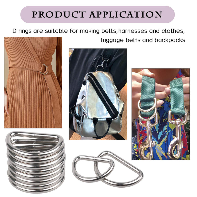 D Rings for Sewing, Metal D Ring - Set of 90 - NewNest Australia