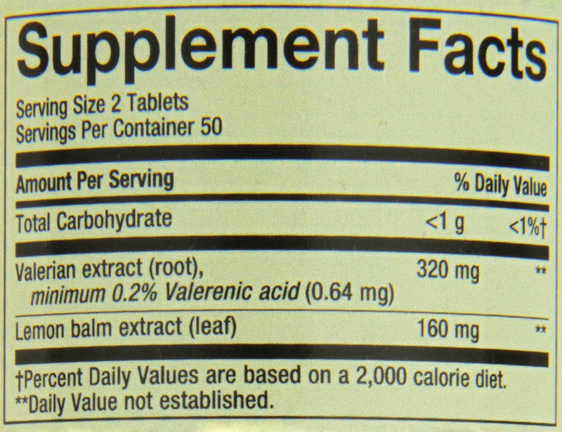Nature’s Way Valerian Nighttime, Herbal Sleep Aid, 320 mg per Serving, Gluten-Free, 100 Tablets - NewNest Australia