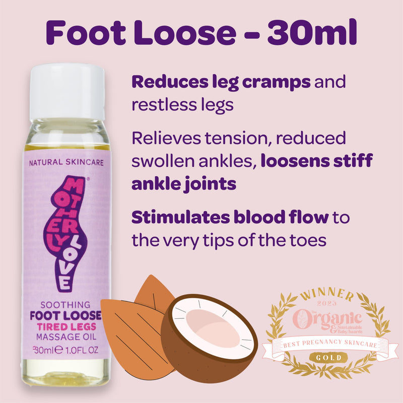 Motherlylove Foot Massage Oil - Soothing - 100% Natural Almond & Coconut Essential Oils - Reduces Cramps, Restless Legs, Swollen Ankles Or Joints. Relaxes Tired Feet Or Legs - NewNest Australia