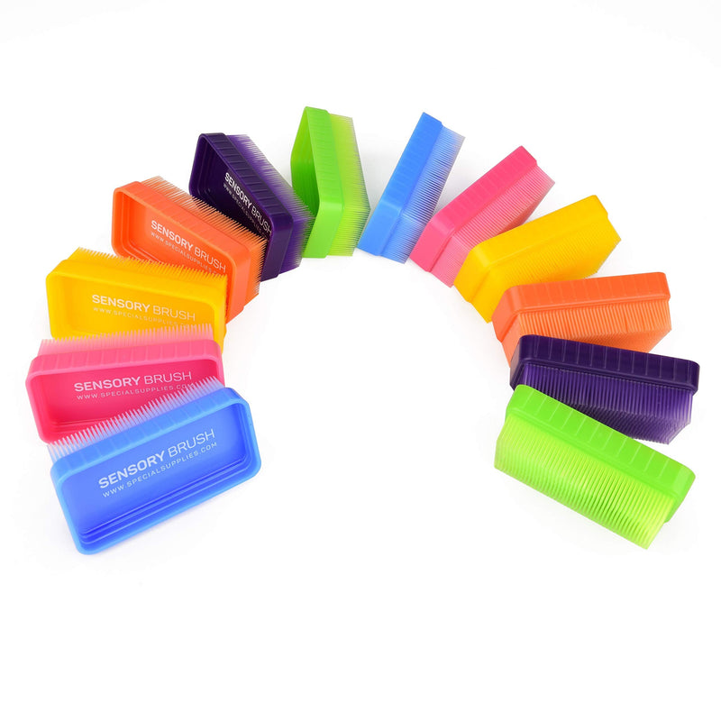 Special Supplies Therapressure Therapy Brush for Occupational and Sensory Brushing, 12 Pack, Stimulating and Calming Tools for Kids and Adults, Soft Flexible Bristles, Latex Free - NewNest Australia