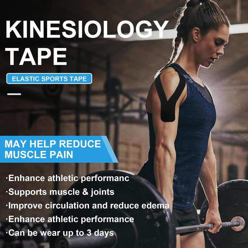 Superbe Kinesio Tape and Physio Tape (Pack of 3 Rolls), Kinesiology Tape for Athletics, Pain Relief, Recovery and Physiotherapy, 5cm x 5m (Beige) Beige - NewNest Australia