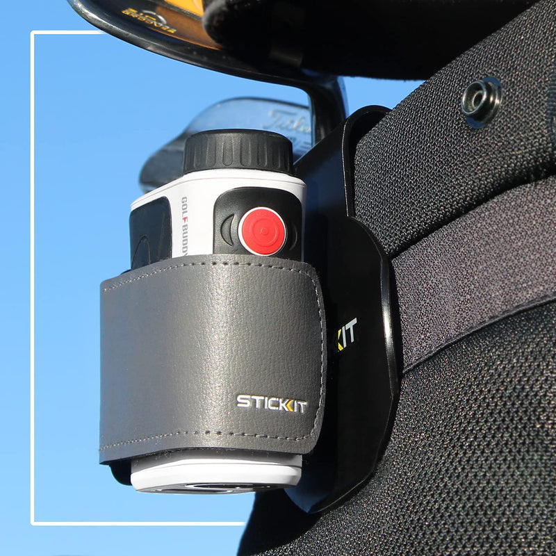 STICKIT Magnetic Rangefinder Strap | Strong Magnet Securely Holds to Golf Carts and Golf Clubs for Easy Access | Slim, Form Fitting, Size Adjustable Gen3 Grey - NewNest Australia