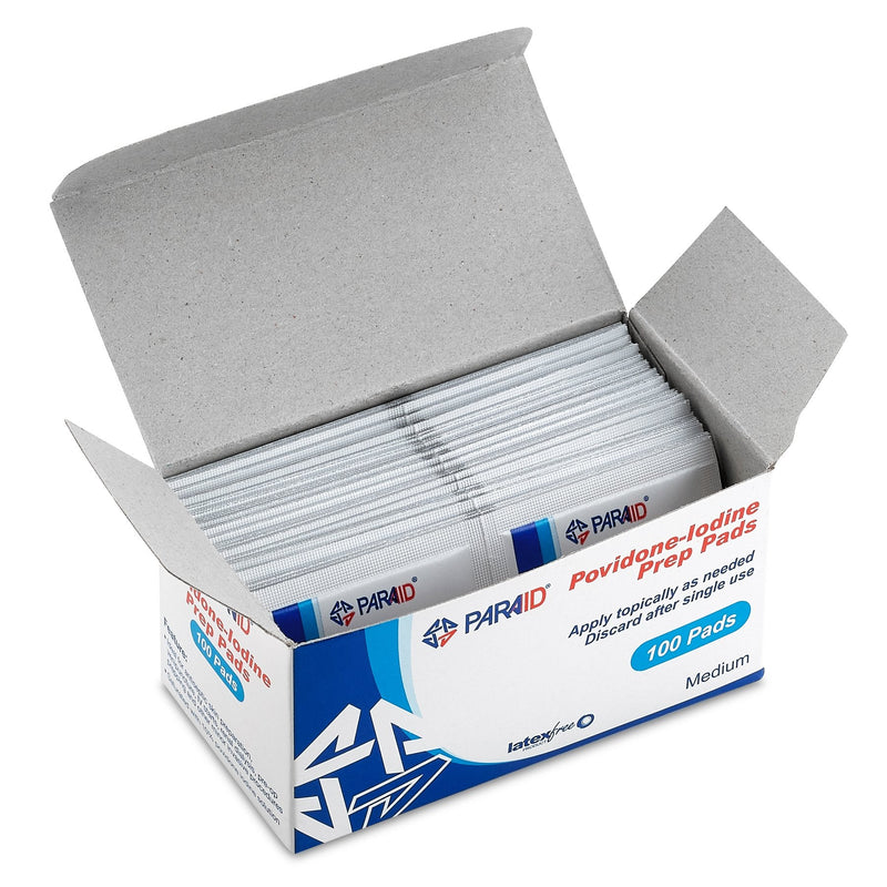(Box of 100 Count) Iodine Prep Solution Pads, 10% Povidone Iodine Swabs for Individual Disinfecting Wipes, Disposable Cotton Antiseptic Surgical Pad for Wound Care, and First Aid (Packing May Vary) - NewNest Australia