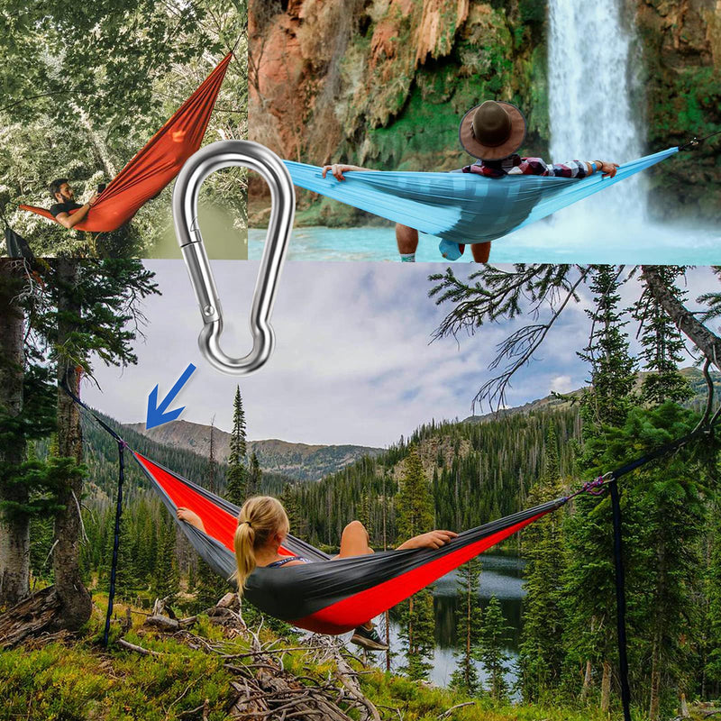 5 Inch 4 Inch Large Spring Snap Hooks, Ekunbuy Heavy Duty Rope Connector 304 Stainless Steel Hook Spring Clips Link Buckle 1/2 3/8 Clip for Hammock Swing Outdoor Travel 3.94 Inch-3 PCS - NewNest Australia