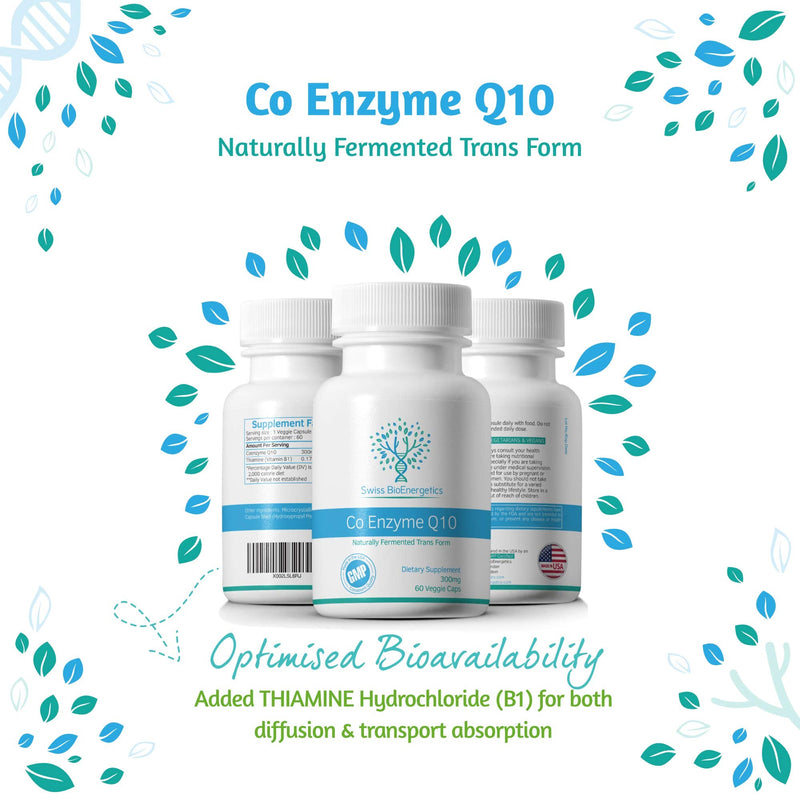 Co Enzyme Q10 CoQ10 300mg 60 Capsules - Superior Naturally Fermented Trans Form - NewNest Australia